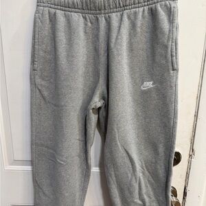 Nike Women Heather Gray Fleece Joggers